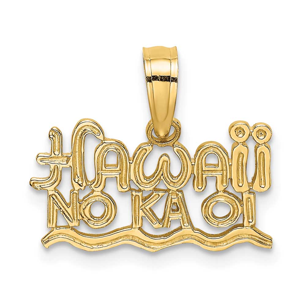 14K Gold HAWAII NO KA OI Charm: Precious Accents, Ltd.