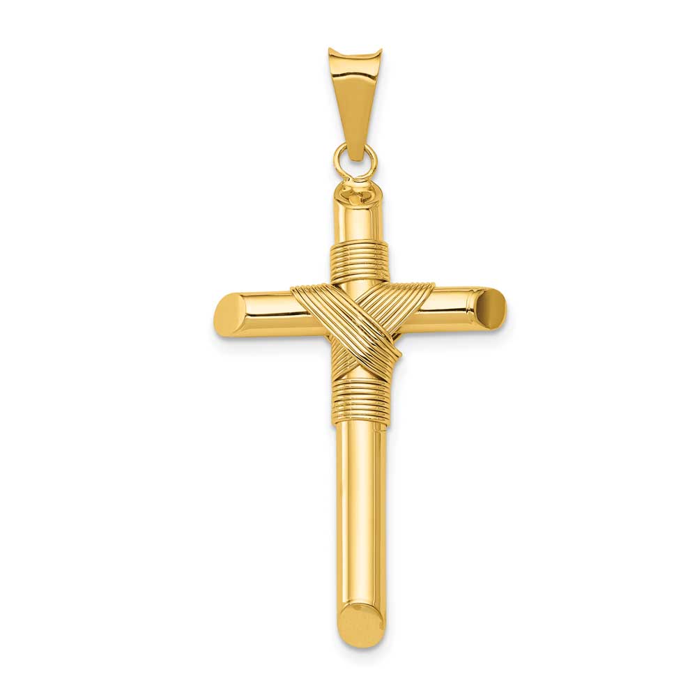 14K Cross Heart Pendant - Adam's Jewelry Center