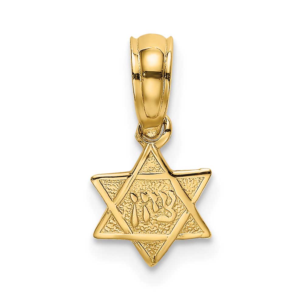 14k Gold Engraved Mini Star Of David Charm: Precious Accents, Ltd.