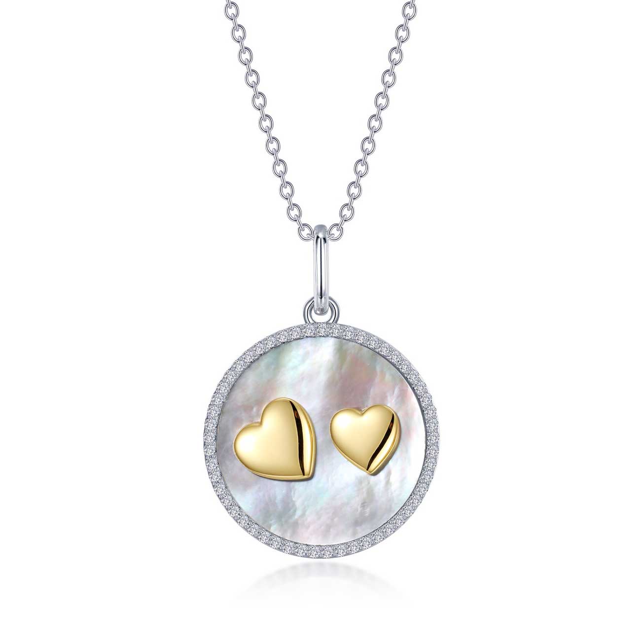 Lafonn Mother of Pearl Heart Necklace: Precious Accents, Ltd.