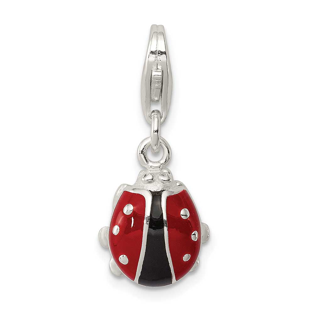 Sterling Silver Enameled Lady Bug Charm: Precious Accents, Ltd.