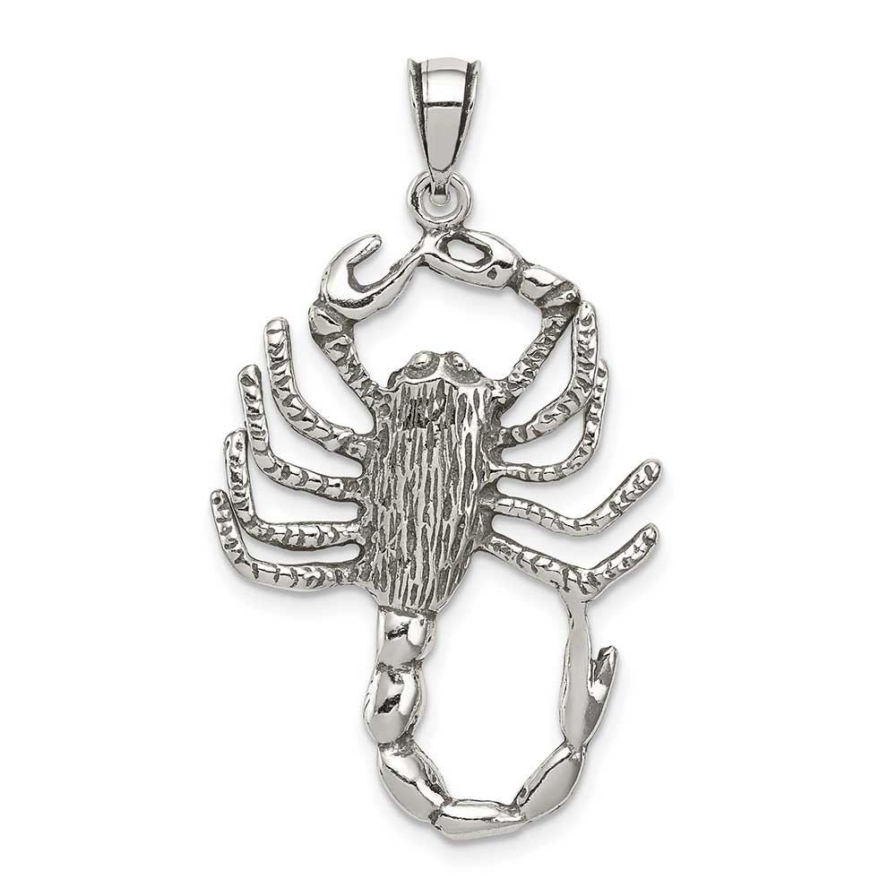 Sterling Silver Antiqued Scorpion Charm: Precious Accents, Ltd.