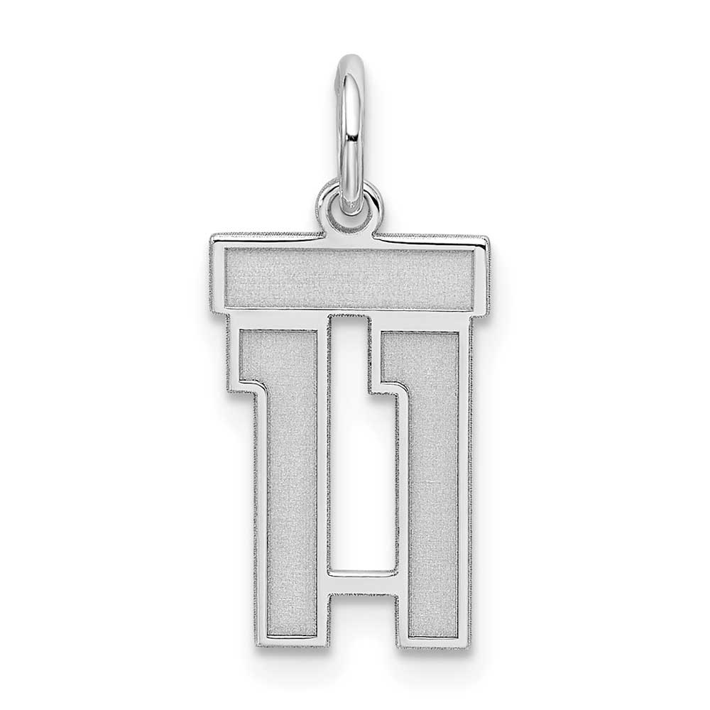 sterling-silver-rhodium-plated-small-satin-number-11-charm-precious