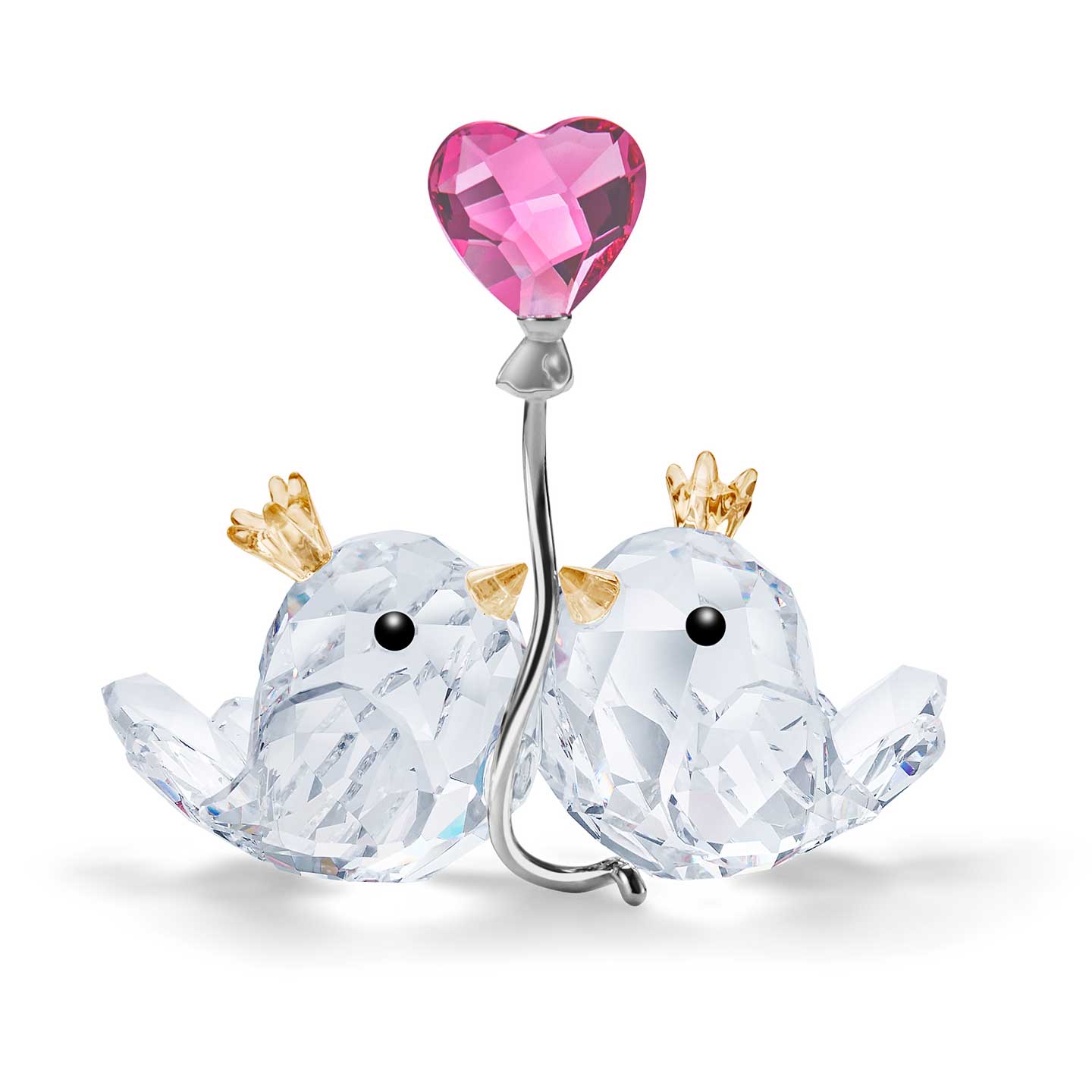 Swarovski Love Birds Figurine, Pink Heart Precious Accents, Ltd.