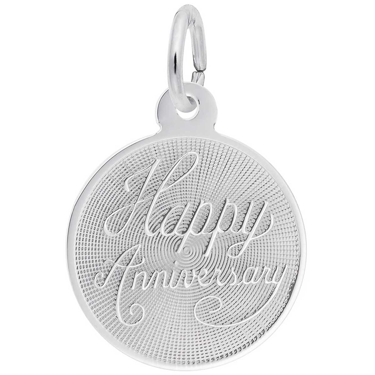 Rembrandt Happy Anniversary Disc Charm, Sterling Silver: Precious ...