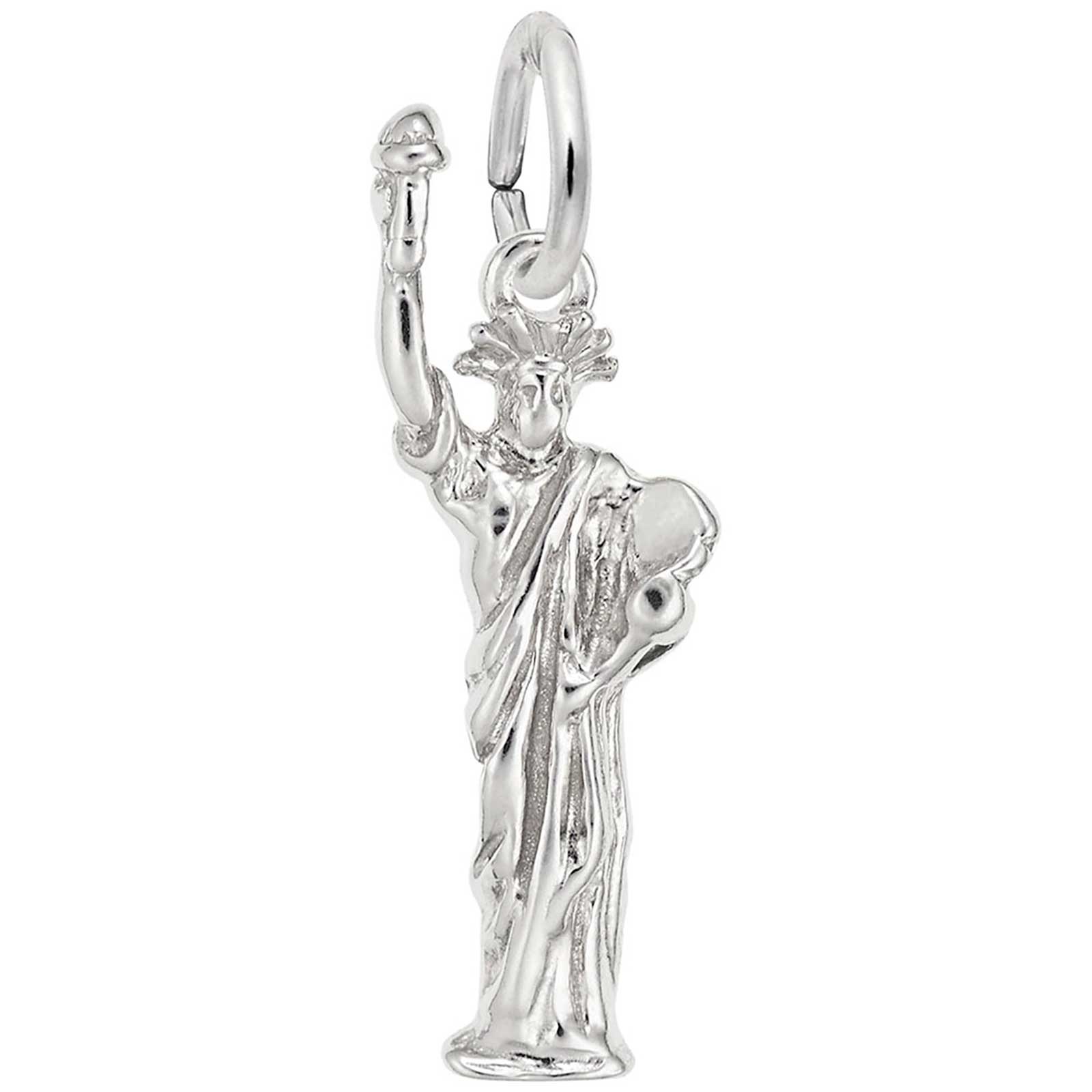 Rembrandt Statue of Liberty Charm, 14K White Gold