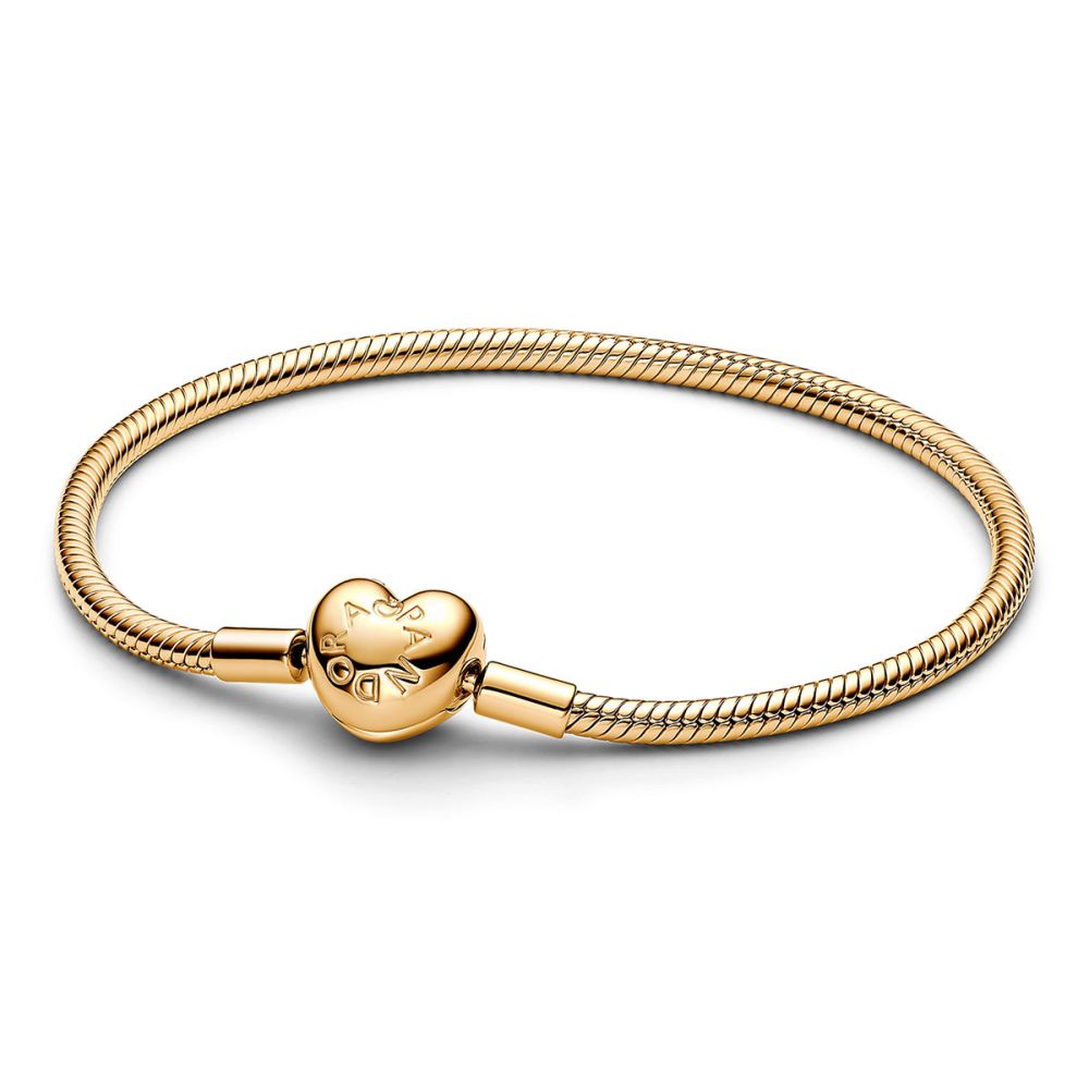  Pandora Jewelry Moments Gold Clasp Charm Gold 14K Bracelet,  7.1 : Clothing, Shoes & Jewelry