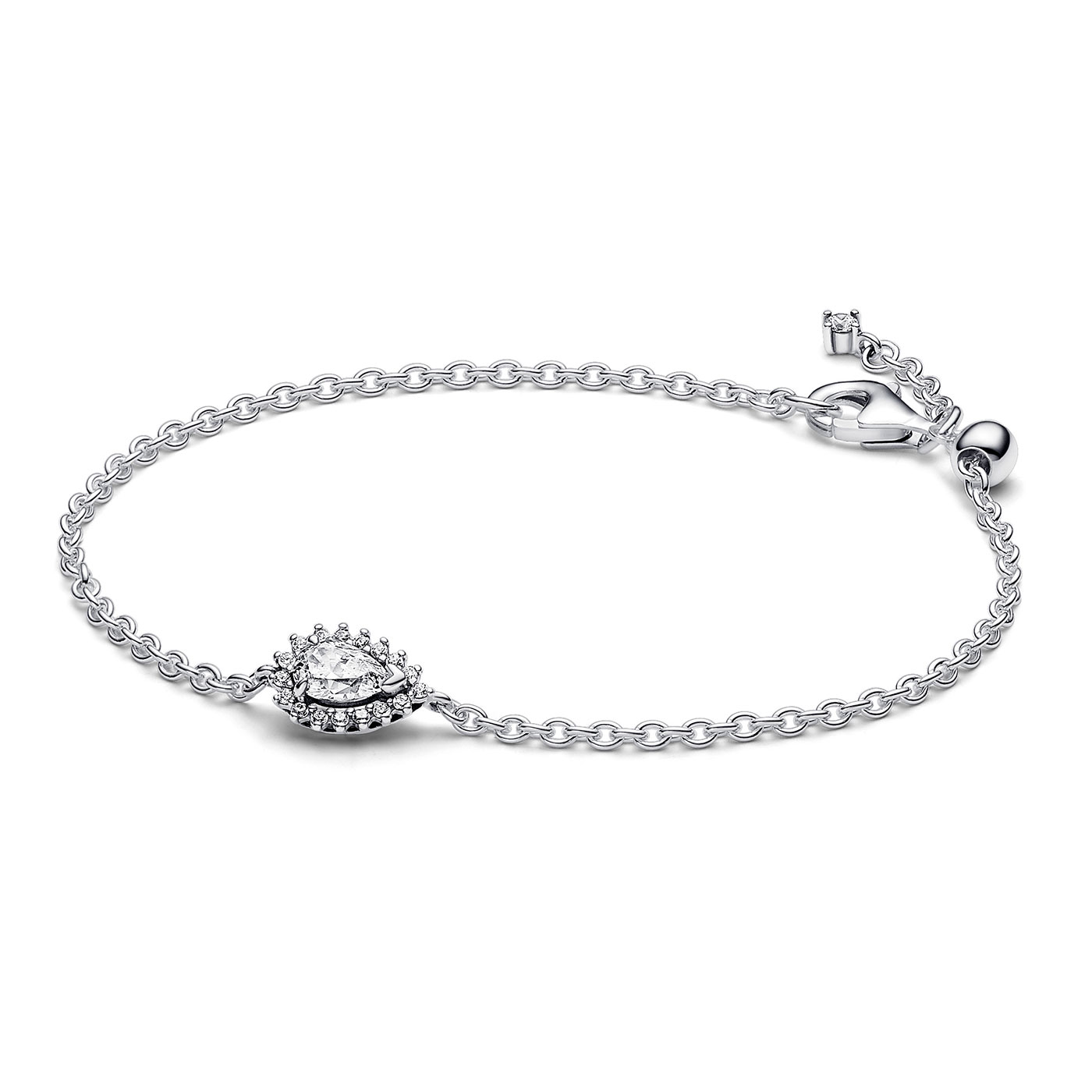 Pandora Sparkling Pear Halo Chain Bracelet: Precious Accents, Ltd.