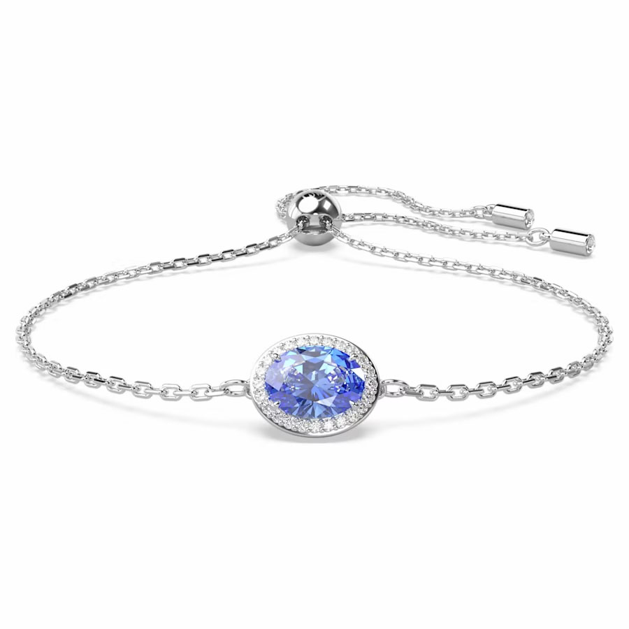 Swarovski Constella Bracelet, Oval cut, Blue, Rhodium plated: Precious ...