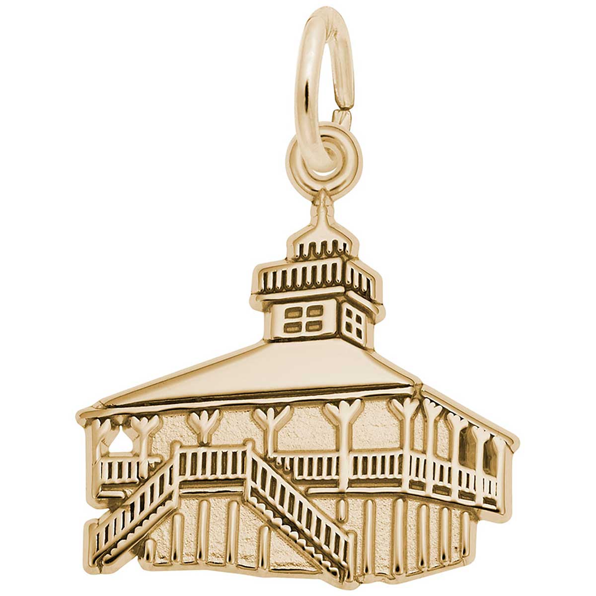 Rembrandt Charms Port Boca Grande Lighthouse, Florida Charm, 10K