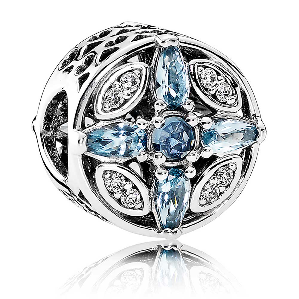 PANDORA Patterns of Frost Charm, Multi-Colored Crystal & Clear CZ ...