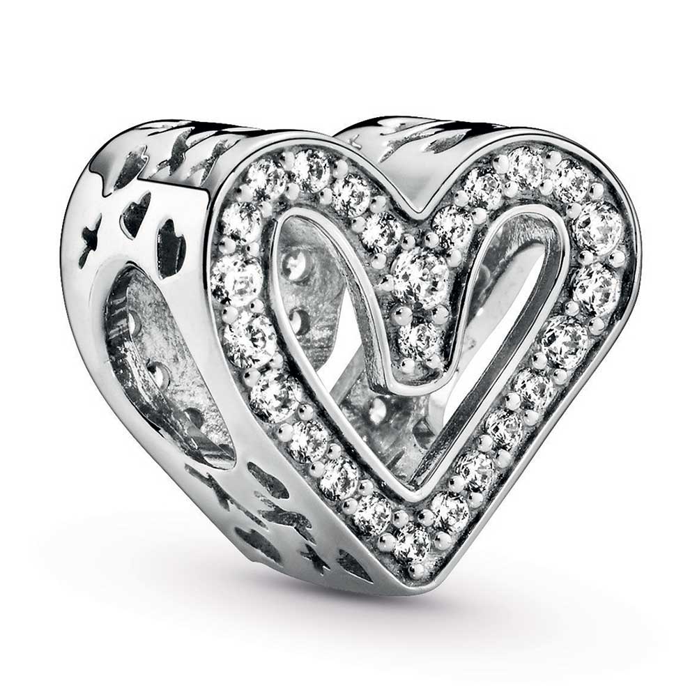 Sparkling Freehand Heart Charm