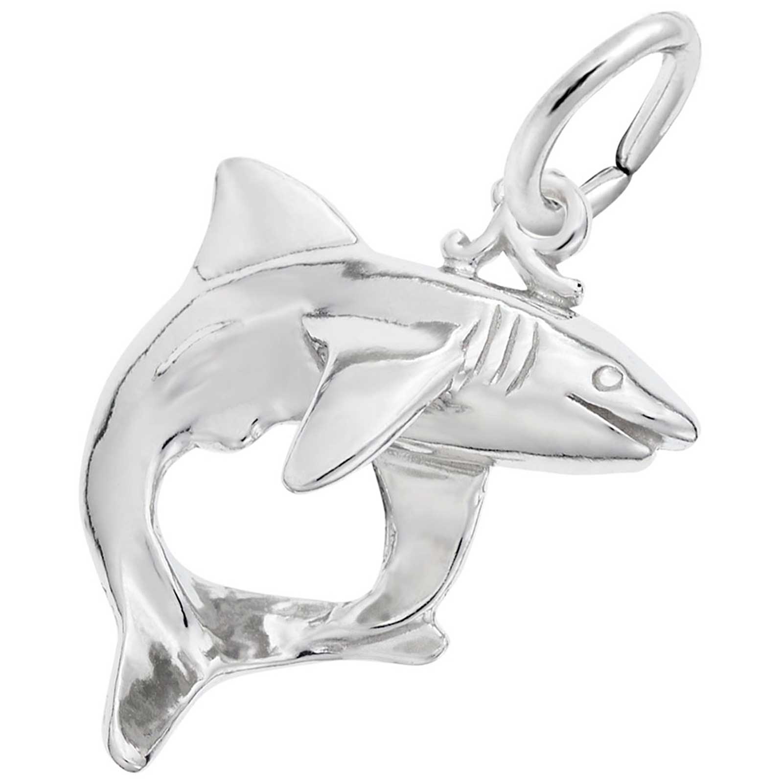 sterling silver shark charm