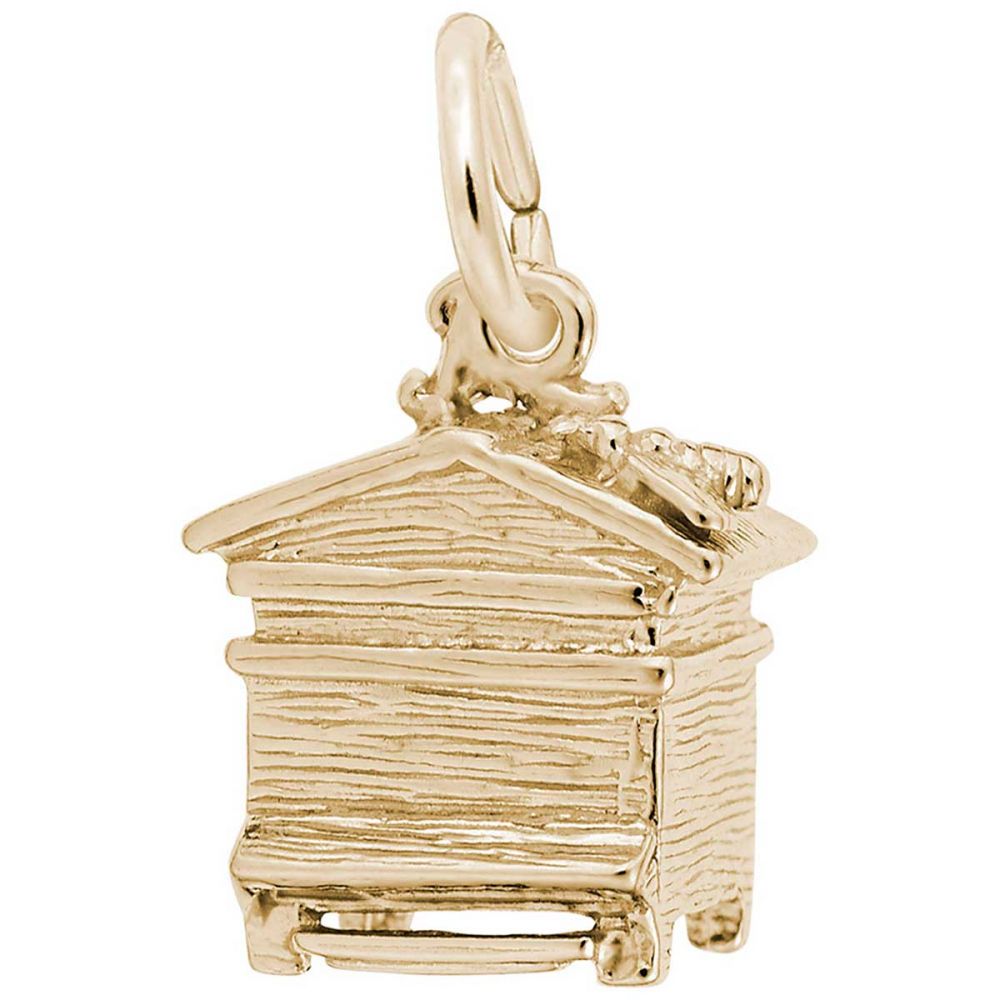 Rembrandt Charms House Charm with Lobster Clasp, 14k White Gold