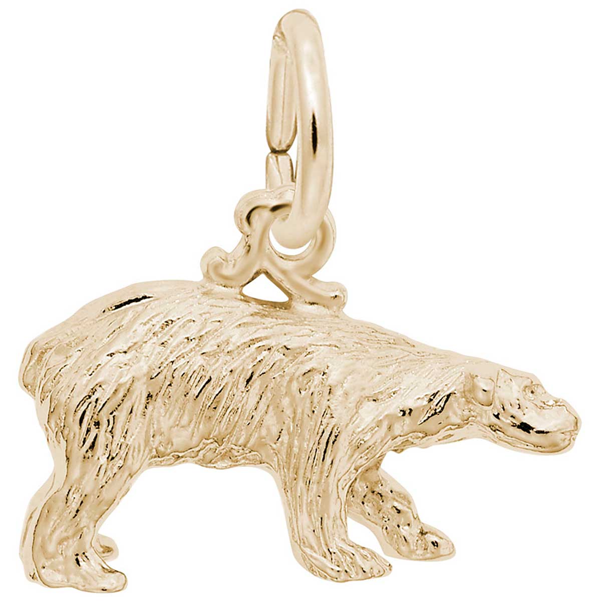 Rembrandt Polar Bear Charm, Gold Plated Silver: Precious Accents, Ltd.