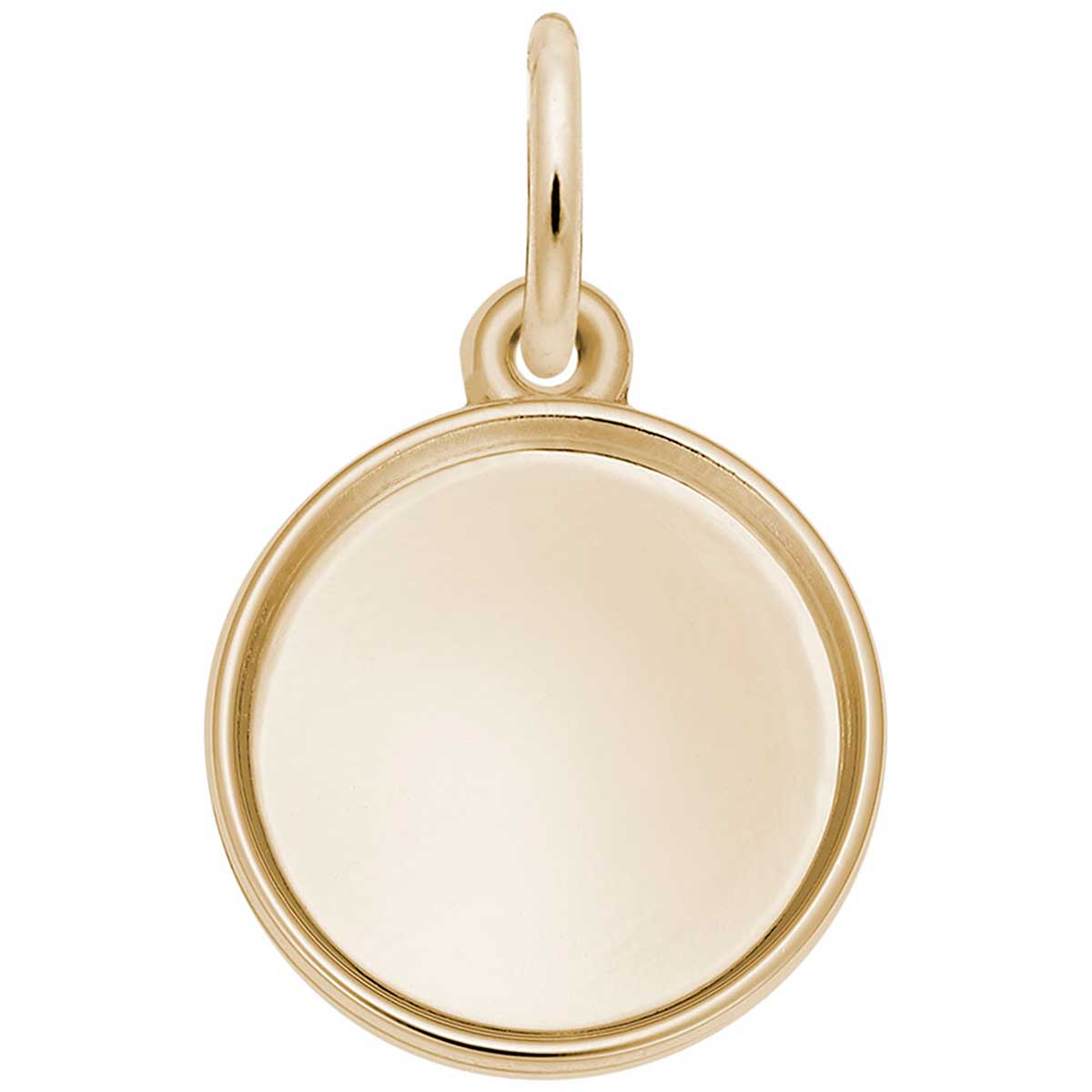 Rembrandt Circle Photoart Charm, Gold Plated Silver: Precious Accents, Ltd.