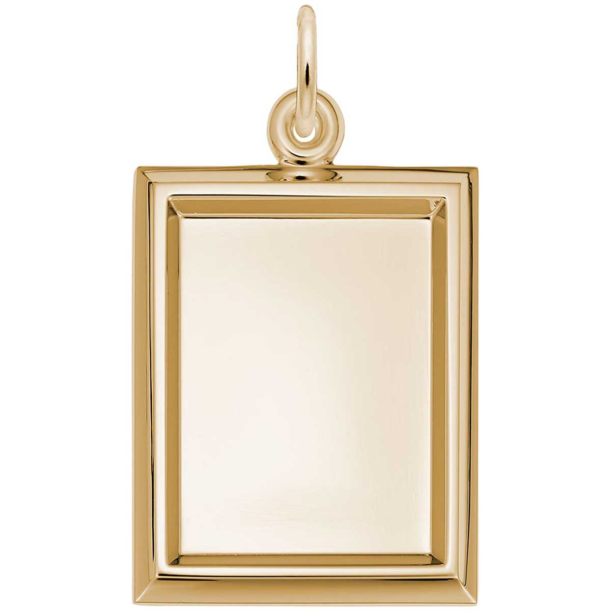 Rectangle Charm in 14k Yellow Gold