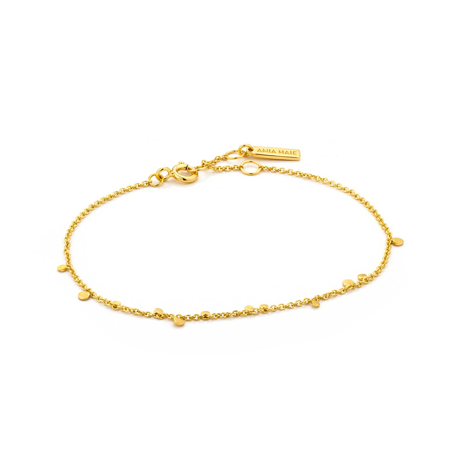 Ania Haie Geometry Mixed Discs Bracelet, Gold-Plated: Precious Accents ...
