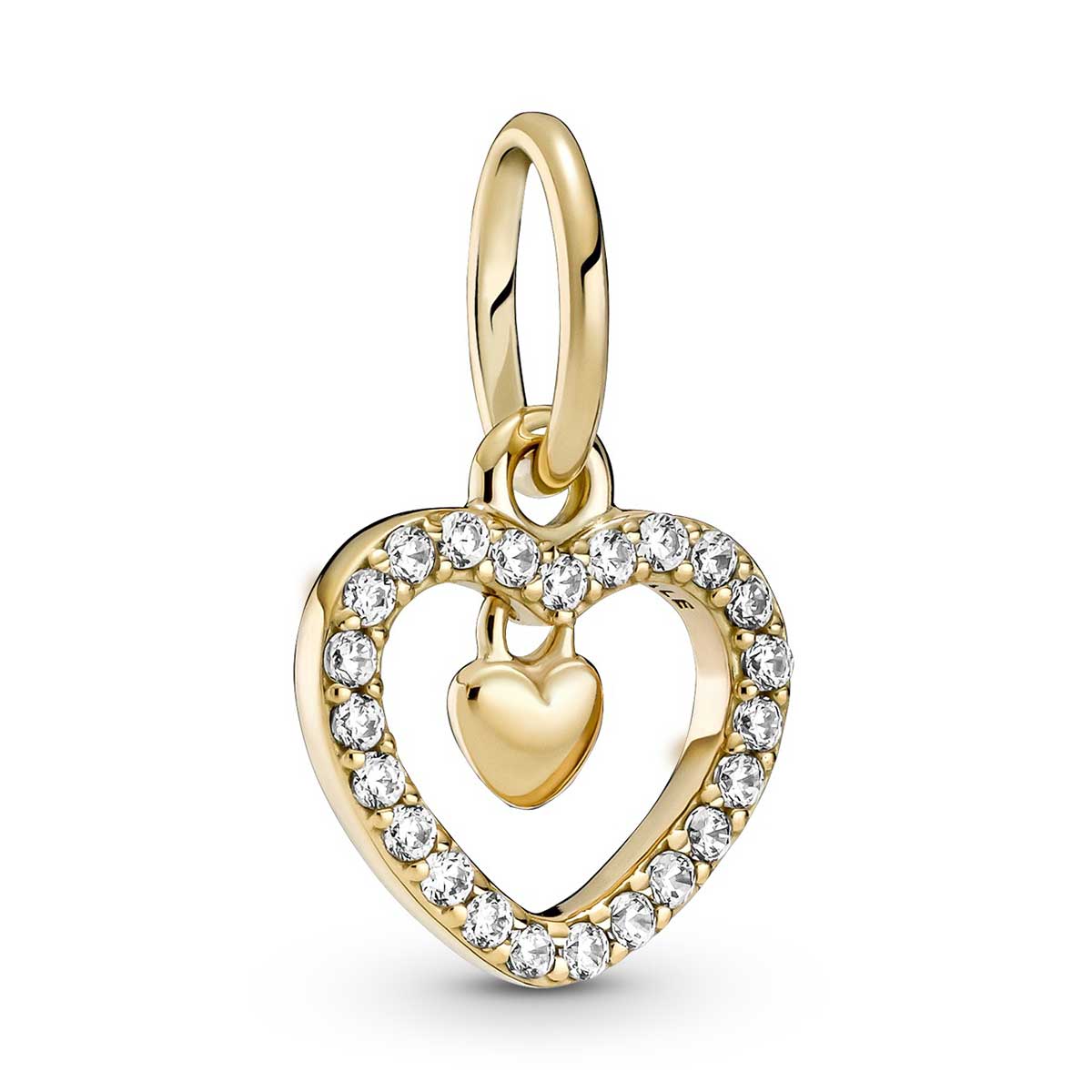 Pandora Sparkling Double Heart Dangle Charm: Precious Accents, Ltd.