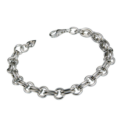 Hot Diamonds Double Link Charm Bracelet, Sterling Silver: Precious ...
