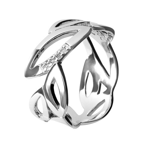 hot diamonds leaf ring