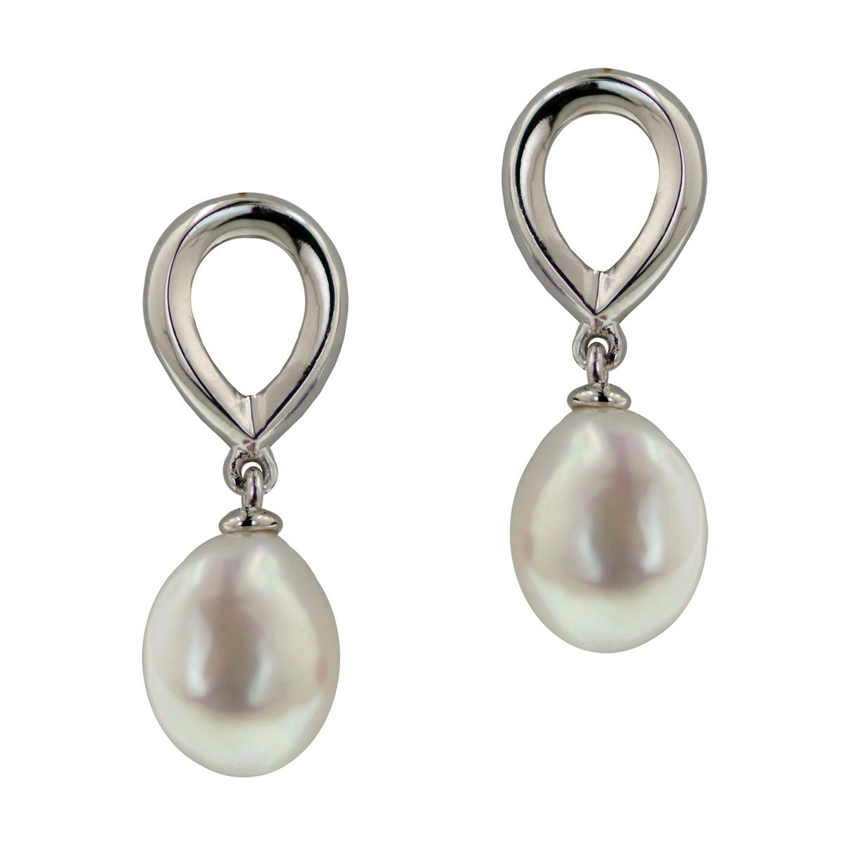 Honora White Freshwater Cultured Pearl (10mm) Drop Earrings: Precious ...