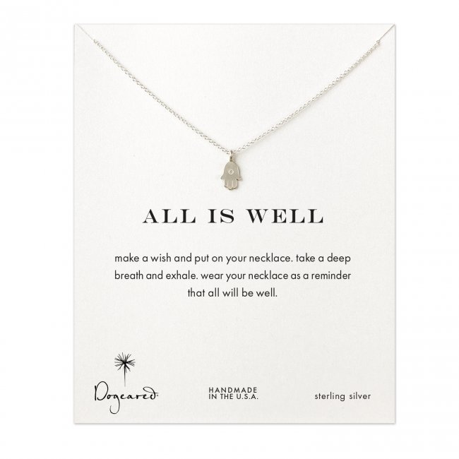 Dogeared All is Well Hamsa Necklace, Sterling Silver: Precious Accents ...