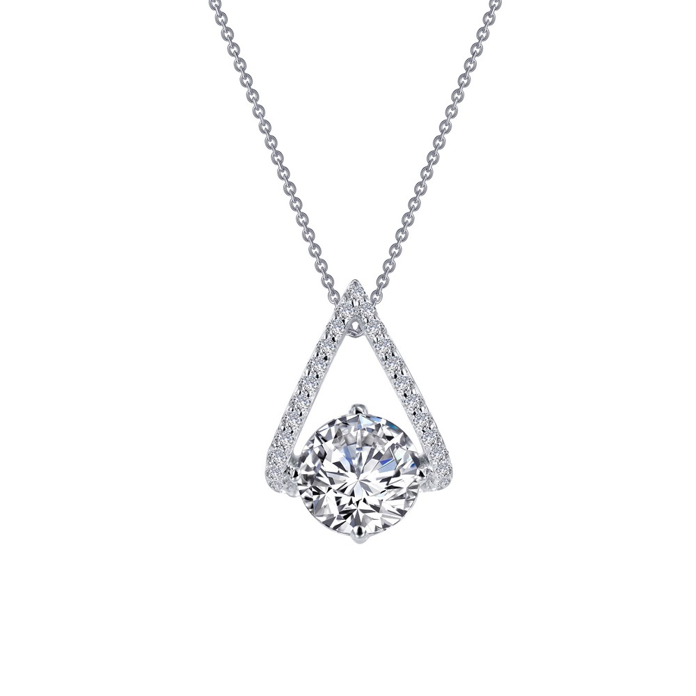 Classic platinum diamond necklace