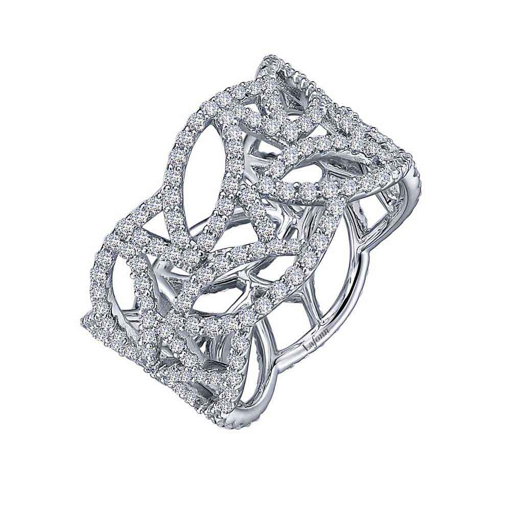 Lafonn Classic Platinum-Plated Simulated Diamond Ring (2.76 CTTW 