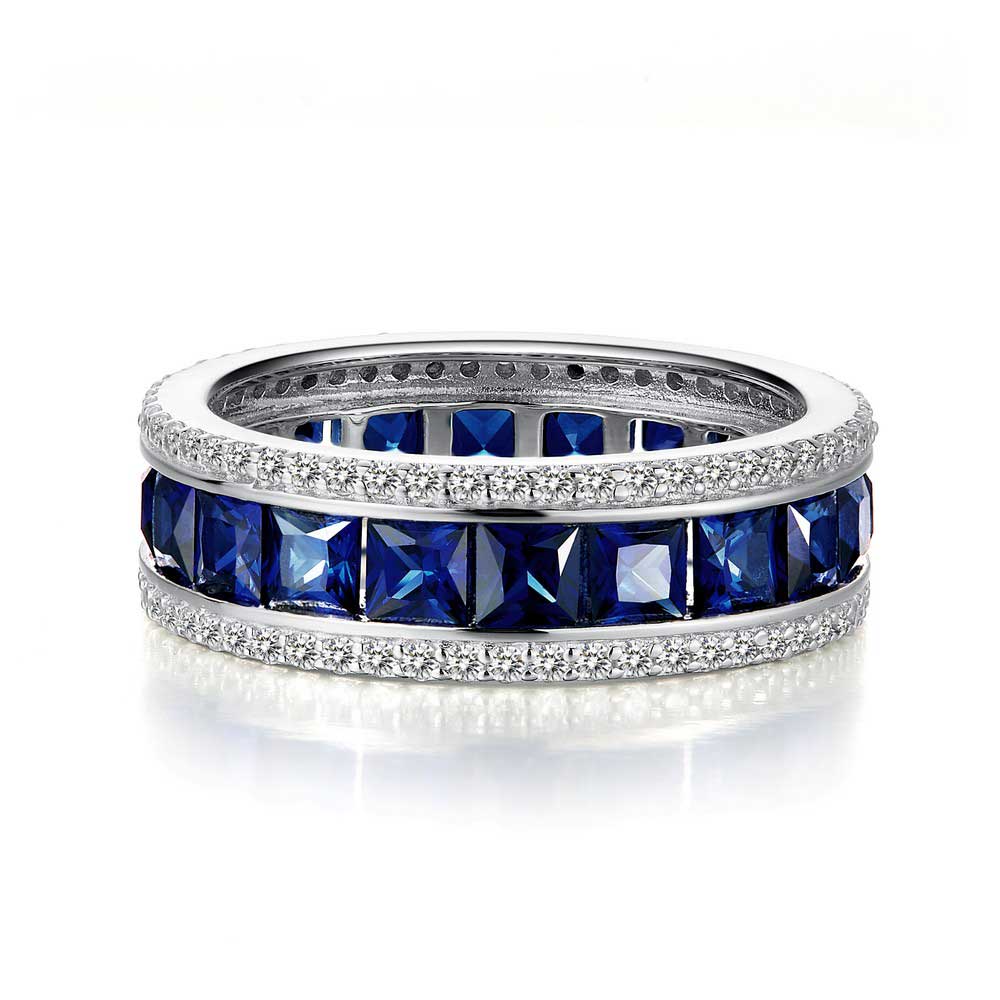 Lafonn Classic Platinum-Plated Simulated Diamond and Synthetic Sapphire 