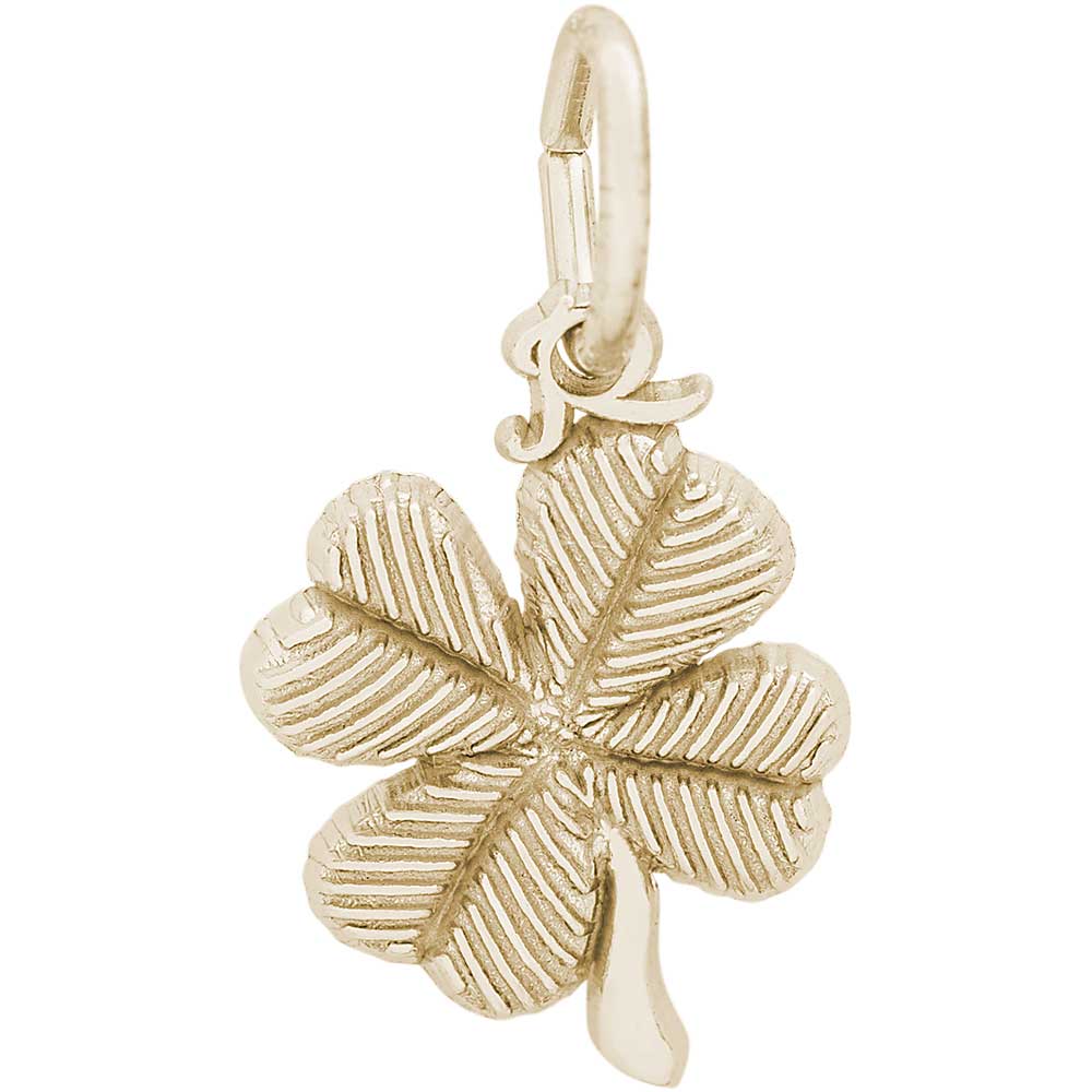 Rembrandt Four Leaf Clover Charm, 14K Yellow Gold: Precious Accents, Ltd.