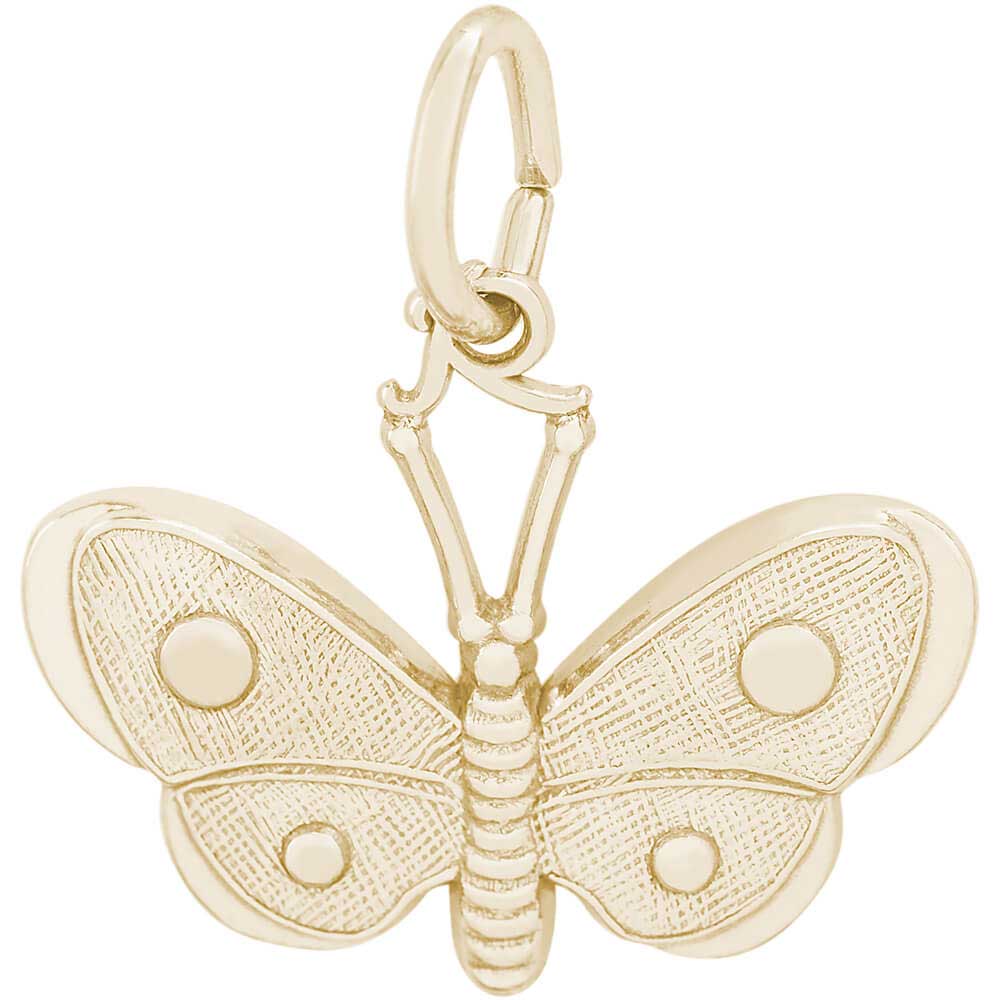 Rembrandt Butterfly Charm, Gold Plated Silver: Precious Accents, Ltd.