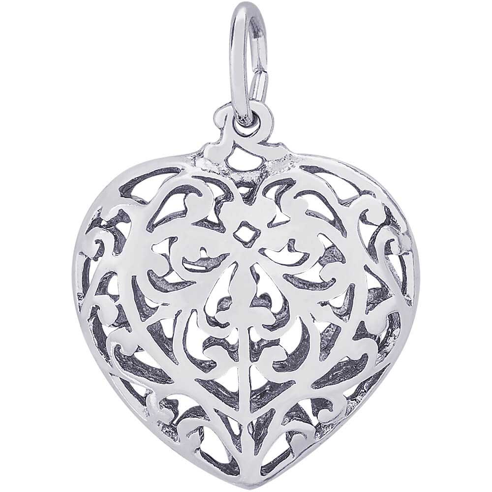 Rembrandt Heart Charm, Sterling Silver: Precious Accents, Ltd.