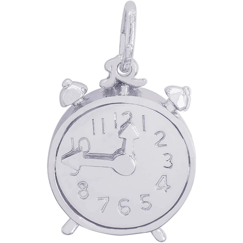 Rembrandt Alarm Clock Charm, Sterling Silver: Precious Accents, Ltd.