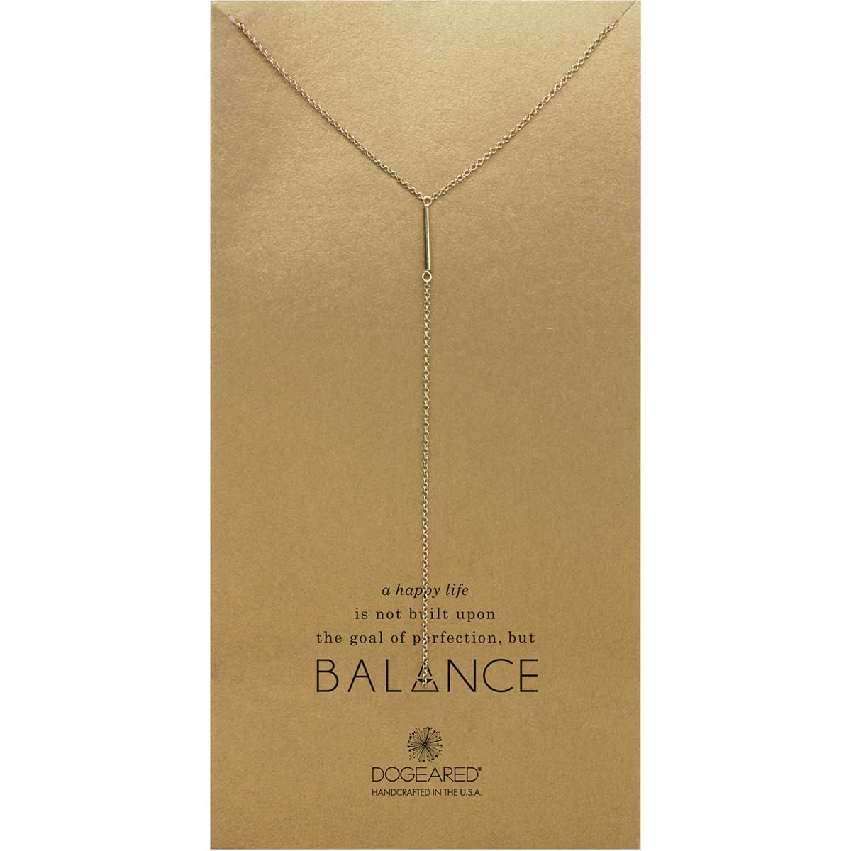 Dogeared Balance Bar Y Necklace, Gold Dipped: Precious Accents, Ltd.