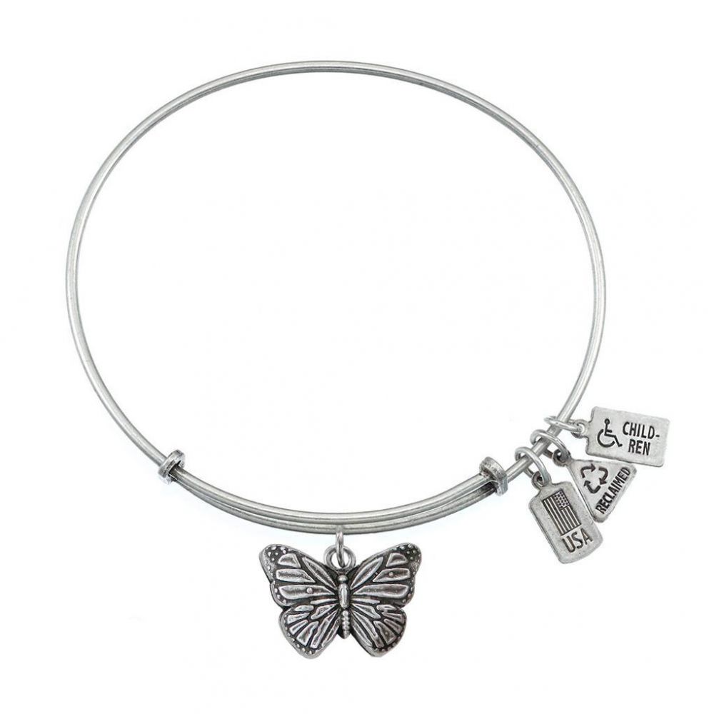 Alex and ani on sale butterfly charm bangle