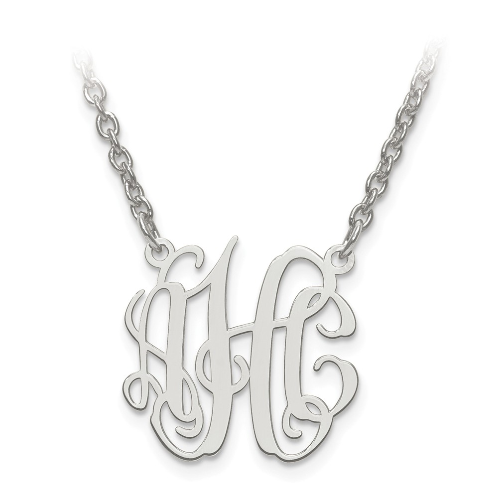 Mini Sterling Silver Monogram Necklace