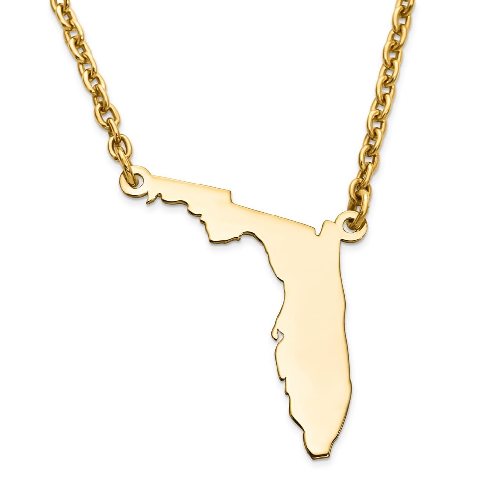 Florida State Necklace, Gold Plated: Precious Accents, Ltd.